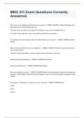 MNG 331 Exam Questions Correctly Answered&period; 