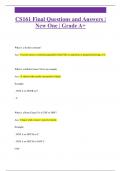 CS161 Final Questions and Answers &vert;  New One &vert; Grade A&plus;