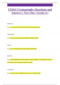 CS161 Cryptography Questions and  Answers &vert; New One &vert; Grade A&plus;CS161 Cryptography Questions and  Answers &vert; New One &vert; Grade A&plus;