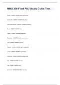 MNG 230 Final PSU Study Guide Test&period;