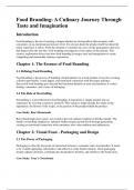 Food Branding&lpar;A Culinary Journey Through Taste and Imagination&rpar;