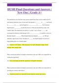 HUSH Questions and Answers pack &vert; New One &vert; Grade A&plus;