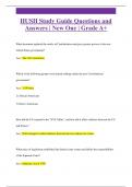 HUSH Study Guide Questions and  Answers &vert; New One &vert; Grade A&plus;