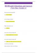 HUSH unit 6 Questions and Answers  &vert; New One &vert; Grade A&plus;