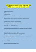 SIE Mastery Exam 3 Review Questions with 100&percnt; correct answers &vert;already passed