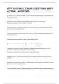 OTP 530 FINAL EXAM QUESTIONS WITH ACTUAL ANSWERS&period;
