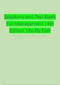 Solutions and Test Bank For Management 14th Edition 14e By Daft