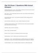 Otp 514 Exam 1 Questions With Actual Answers&period;