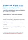 CNPR EXAM 2024 LATEST 220&plus; DETAILED QUESTIONS AND HIGHLIGHTED CORRECT ANSWERS ALREADY GRADED A&plus;&period; 