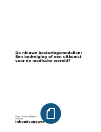 Organisatie en bestuur van de zorg pakket