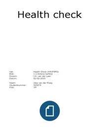 Verslag Health check - 8 