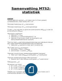 Samenvatting statistiek