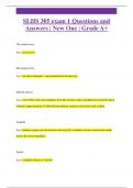 SLHS 305 exam 1 Questions and  Answers &vert; New One &vert; Grade A&plus;
