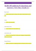 SLHS 305 midterm &num;1 Questions and  Answers &vert; New One &vert; Grade A&plus;