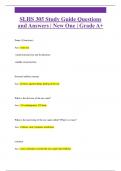 SLHS 305 Study Guide Questions and Answers &vert; New One &vert; Grade A&plus;