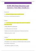 SLHS 305 Final Questions and  Answers &vert; New One &vert; Grade A&plus;