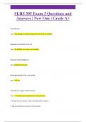SLHS 305 Exam 3 Questions and  Answers &vert; New One &vert; Grade A&plus;