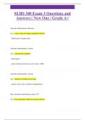 SLHS 340 Exam 3 Questions and  Answers &vert; New One &vert; Grade A&plus;
