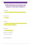 SLHS 340 Exam 2 Questions and  Answers &vert; New One &vert; Grade A