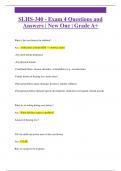 SLHS-340 - Exam 4 Questions and  Answers &vert; New One &vert; Grade A&plus;