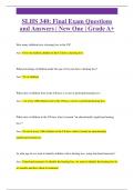 SLHS 340&colon; Final Exam Questions and Answers &vert; New One &vert; Grade A&plus;