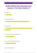 SLHS 340 EXAM 3 Questions and  Answers &vert; New One &vert; Grade A&plus;