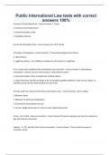 Public International Law tests with correct answers 100&percnt;