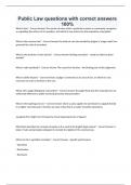 Public Law questions with correct answers 100&percnt;