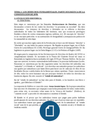 Tema 1. LOS DERECHOS FUNDAMENTALES. PARTE DOGMÁTICA DE LA CONSTITUCIÓN DE 1978.