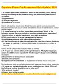Capstone Pharm Pre-Assessment Quiz Updated 2024