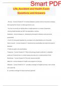 Life&comma; Accident and Health Exam Questions and Answers