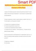 NURS125 Exam Practice Questions and Answers 100&percnt; Pass