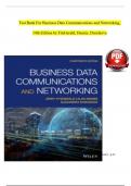 TEST BANK For Business Data Communications and Networking&comma; 14th Edition by FitzGerald&comma; Dennis&comma; Durcikova &vert; Verified Chapter's 1 - 12 &vert; Complete