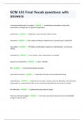 SCM 455 Final Vocab questions with answers
