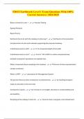 FDOT Earthwork Level 1 Exam Questions With 100&percnt; Correct Answers &vert; 2024&sol;2025