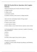 BMS 504 Practical Review Questions with Complete Solutions