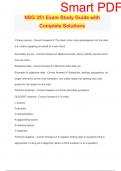 NSG 351 Exam Study Guide with Complete Solutions
