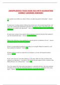 JURISPRUDENCE TEXAS EXAM 2024 WITH GUARANTEED  CORRECT ANSWERS VERIFIED&excl;&excl;&excl;