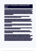 Domain 2  Executive Leadership &lpar;CAE 2021&rpar; Questions with Explanations of Answers &vert; latest upate 2024 