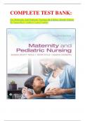 COMPLETE TEST BANK&colon;   For Maternity And Pediatric Nursing 4th Edition&comma; Kindle Edition By Susan Ricci &lpar;Author&rpar; Latest Update 