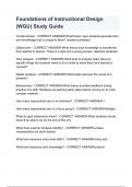 Foundations of Instructional Design &lpar;WGU&rpar; Study Guide&period;