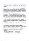 foundations of instructional design study guide