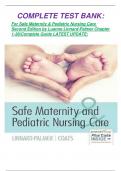 COMPLETE TEST BANK&colon; For Safe Maternity & Pediatric Nursing Care Second Edition by Luanne Linnard-Palmer Chapter 1-38&vert;Complete Guide LATEST UPDATE&colon;