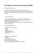 Foundations&lowbar; Instructional design & MRK