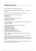 CRCR Exam Prep NEWEST 2026&sol;2027 ACTUAL EXAM COMPLETE QUESTIONS AND CORRECT DETAILED ANSWERS &lpar;VERIFIED ANSWERS&rpar; &vert;ALREADY GRADED A&plus;&vert;&vert;BRAND NEW&excl;&excl;