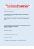 SLPA Certification Exam Latest Version 2024&sol;2025 Expert-Verified Q&As