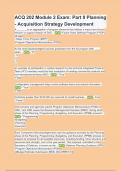 ACQ 202 Module 2 Exam&lowbar; Part II Planning - Acquisition Strategy Development&period;
