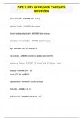 SPEX 205 exam with complete solutions