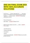 IDIS 344 FINAL EXAM 2024 WITH 100&percnt; ACCURATE SOLUTIONS