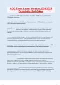 ACQ Exam Latest Version 2024&sol;2025 Expert-Verified Q&As